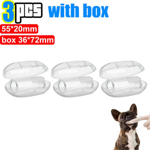 10-Pack Pet Finger Toothbrush - Silicone Dental Care for Dogs & Cats - Tartar Removal, Breath Freshener