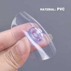 10-Pack Clear Suction Cup Hooks for Kitchen & Bathroom Storage (2-5cm)