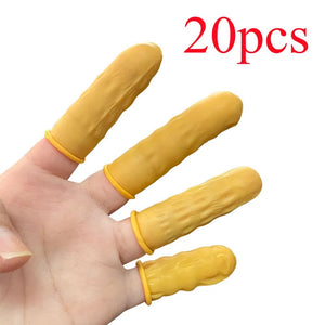 100pcs Disposable Latex Finger Cots Non-slip Anti-static Fingertip Protectors Rubber Gloves