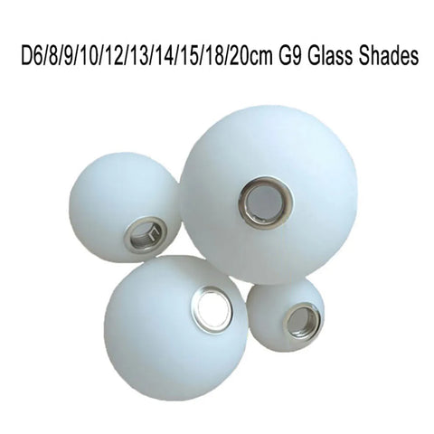 Frosted White Glass Lamp Shade for G9 Bulb, 2cm Fitter Opening - Replacement Globe/Lampshade Fixture Accessory
