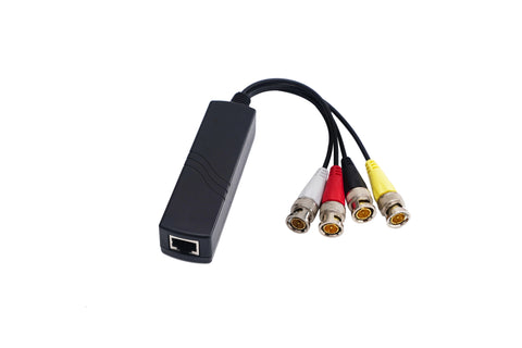 8MP 4-Channel TVI/CVI/AHD/CVBS Video Balun Receiver Adapter