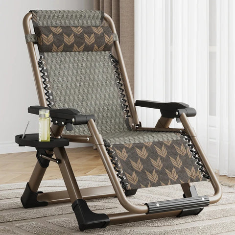 Folding Tatami Recliner Chair with Rattan Seat, Portable Lounge Chair for Living Room, Comfortable Armchair with Backrest