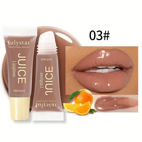 Clear Hydrating Lip Gloss Oil - Moisturizing Shine Balm With Fruity Finish