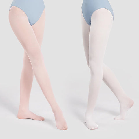 Girls Soft Ballet Tights White Pink Dance Pantyhose 40D Women Practice Stockings
