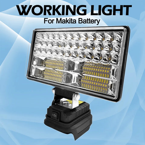 Cordless LED Spotlight 3/4/5/8 Inch for Outdoor Work & Fishing, Handheld Emergency Light Compatible with 20V Battery