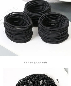 100pcs Women's 4cm Nylon Elastic Hair Bands Set - Scrunchies, Ponytail Rubber Bands, Hair Accessories Headwear