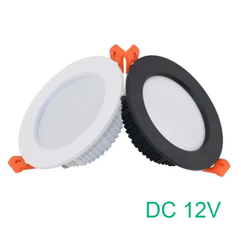 12V LED Downlight Ceiling Light 3W-12W Recessed Ultra-Thin Spotlight Round Black White