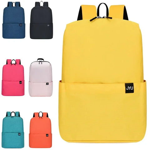 Casual Waterproof Backpack for Laptop & Travel, Multi-color School Rucksack, Unisex Student Bag with Zipper