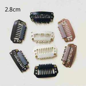 100pcs Black Brown Wig Clips 2.3cm-3.6cm Snap Clips for Hair Extensions & Wefts Hairpins Styling Tools