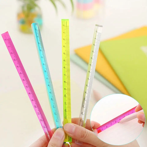 Acrylic Triangle Ruler 15/20cm Transparent Scale Stationery Measurement Tool for Students School Supplies