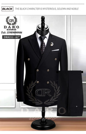 "2024 Men's Slim Fit Suit 2-Piece Set: Formal Business Wear (Jacket+Pants)"