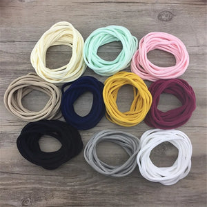 10-Pack Traceless Nylon Stretch Headbands for Newborns & Kids - Elastic Baby Hair Accessories