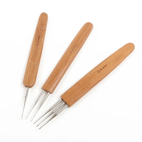 Crochet Hooks Set 0.4mm Multiple Sizes for Knitting & Dreadlocks - Needle Handmade Set