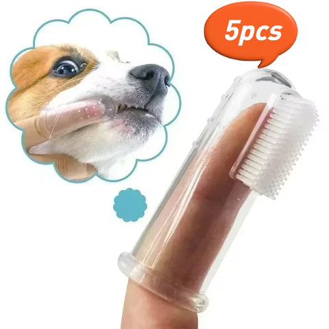 Dog Finger Toothbrush for Tartar Removal, Soft Pet Dental Care, Fresh Breath Oral Hygiene Tool