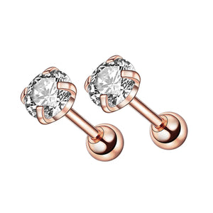 1 Pair Titanium Steel Stud Earrings Small Ball Screws Lip Piercing Body Jewelry for Men