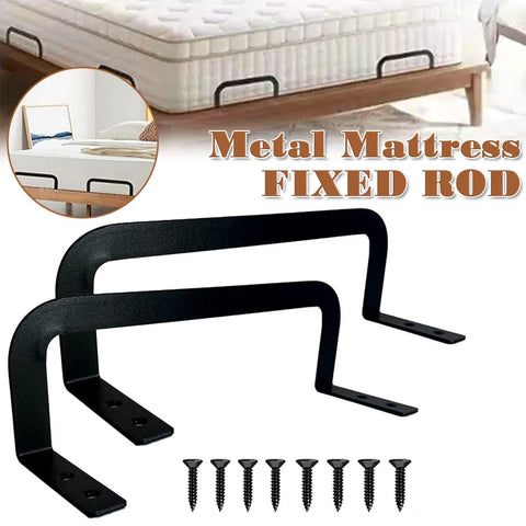 2pc Non-Slip Mattress Holder Brackets for Adjustable Beds - Prevent Sliding with Retainer Bars