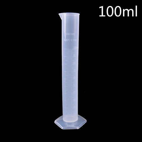 100ml Plastic Measuring Cylinder Graduated Lab Tube for Chemistry Tests