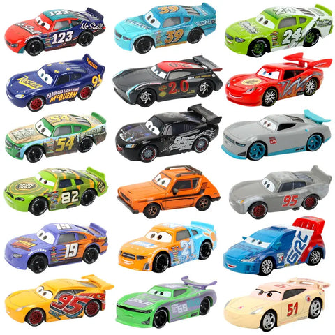 Cars Diecast Set - Lightning McQueen, Jackson Storm, The King, Mater 1:55 Models Toy Collection