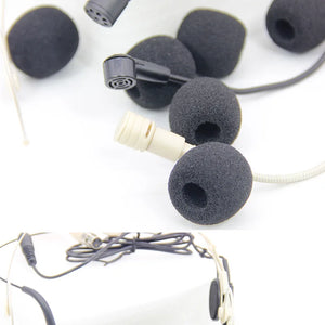10 Pack Black Foam Mic Windscreens Covers for Headset Microphones for Meetings