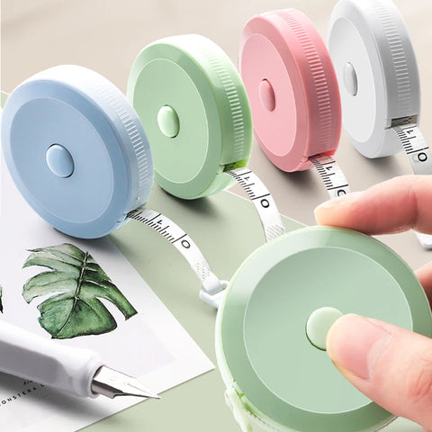 2m Soft Tape Measure Sewing Body Ruler Flexible Tailor Tool Centimeter Inch Retractable Self-locking Portable