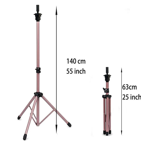 Adjustable Tripod for Wig Mannequin Head & Hair Extension Holder Stand