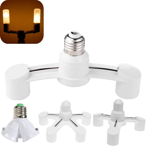 E27 LED Bulb Holder Splitter Adapter 2/3/4/5-In-1 Socket Converter for E27 Base