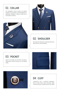 "2024 Men's Slim Fit Suit 2-Piece Set: Formal Business Wear (Jacket+Pants)"