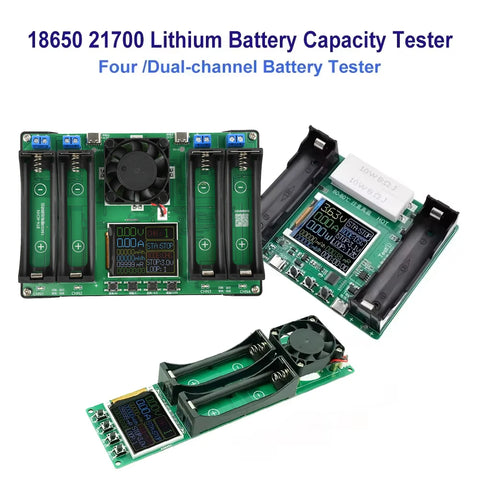 2/4 Channel 18650 Lithium Battery Capacity Tester Digital Power Detector Module