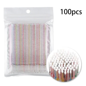 100 Pack Disposable Mascara Brushes for Lash Extensions & Makeup Application