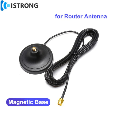 5G LTE Router Antenna with Magnetic Base & 3m SMA Extension Cable, Custom Length Available