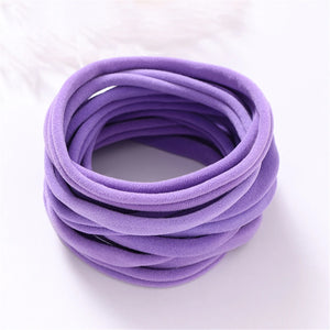 10-Pack Traceless Nylon Stretch Headbands for Newborns & Kids - Elastic Baby Hair Accessories