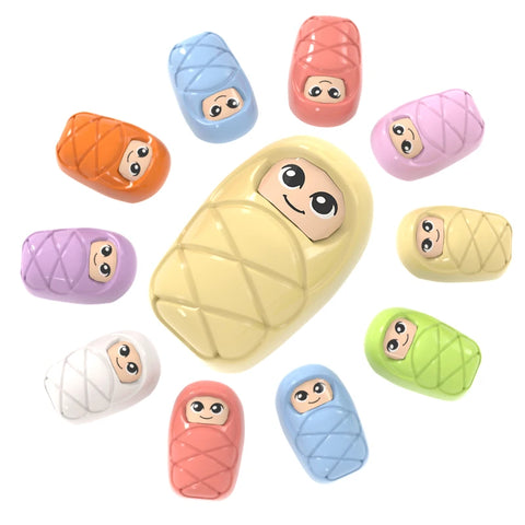 Baby Block Carriage Play Set - Toddler DIY Building Toy