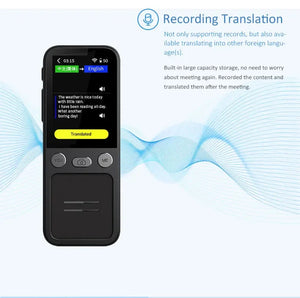 Portable T16 AI Voice Translator: 138 Languages, Real-Time, 3.1" Screen, Offline Capability, Voice Record