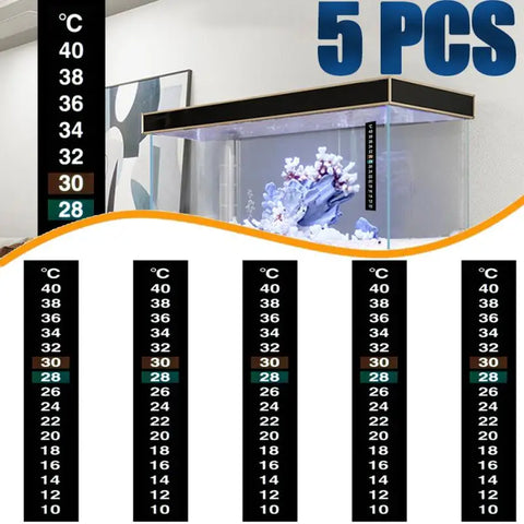 Aquarium Stick-on Thermometer | Dual Temp Gauge °C/°F