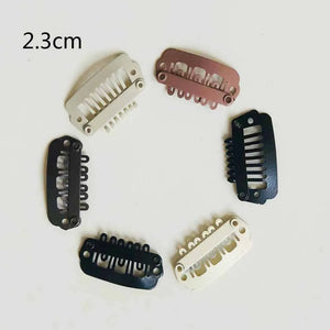 100pcs Black Brown Wig Clips 2.3cm-3.6cm Snap Clips for Hair Extensions & Wefts Hairpins Styling Tools