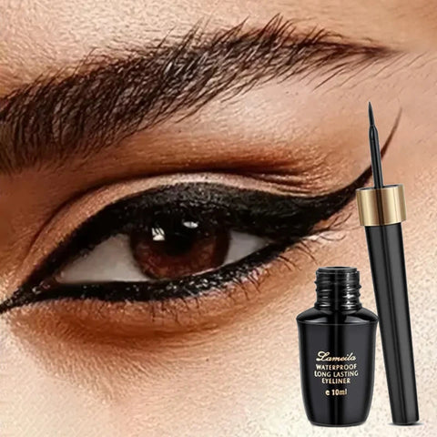 Black Waterproof Gel Eyeliner Pen - Long-lasting Precision Eye Makeup Tool