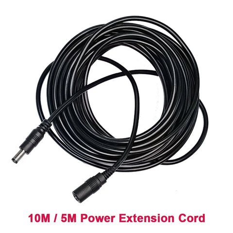 10m/5m 5.5mm x 2.1mm DC Power Extension Cable Male to Female Adapter Lead Plug for Electronics