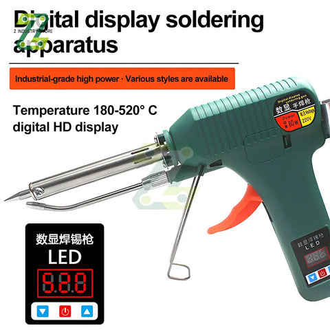 Adjustable Temperature Soldering Iron Gun 80/120W, 180-520°C, Automatic Tin Feed, Welding Repair Tool