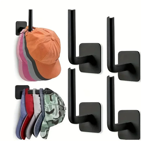 Heavy-Duty Adhesive Wall Hooks for Coats & Hats, Space-Saving Organizer