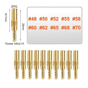 10-Pack Carburetor Main & Slow Pilot Jets M5 6mm for PWK Keihin OKO CVK Motorcycles