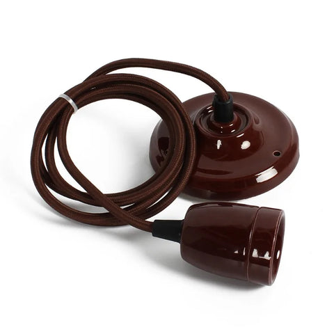 Ceramic Pendant Light Fixture for Ceiling, DIY Decorative Hanging Lamp for Cafe & Restaurant