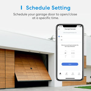 HomeKit Smart WiFi Garage Door Opener with Remote Control & Sensors, Compatible with Alexa, Google Assistant, SmartThings