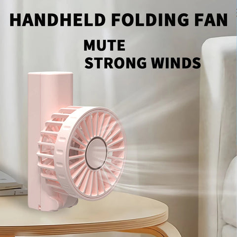Handheld Mini Portable USB Rechargeable Neck Fan Foldable Desktop Fan for Outdoor Use