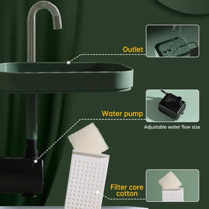 1.5L Quiet Pet Water Fountain with Smart Burnout Protection for Cats and Dogs