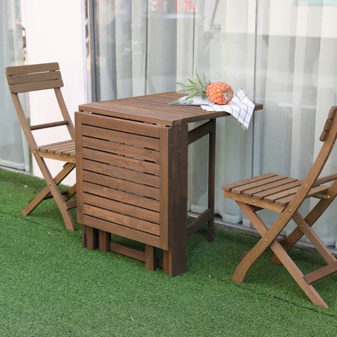 Folding Balcony Table: Portable Rectangular Dining & Camping Table for Space-Saving