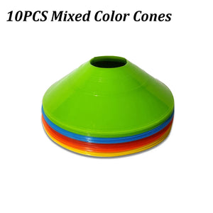 10 Pack Agility Training Cones with Carry Bag for Soccer, Football, Basketball Drills