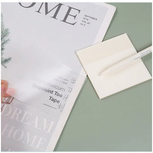 100 Sheets Clear Sticky Notes Pads Transparent Notepad School Office Stationery Paper