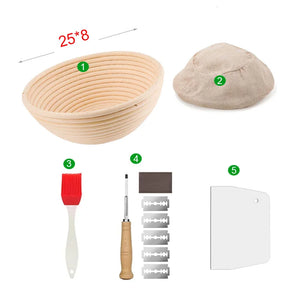 10" Oval Rattan Bread Proofing Basket for Sourdough Baking