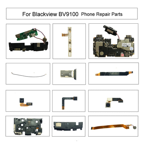 Blackview BV9100 USB Charge Board, Main Board Flex Cable, Camera, Volume Buttons, Speaker, Card Slot, Metal Frame Side Parts