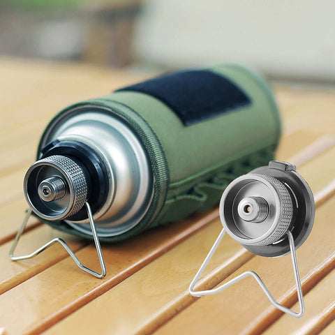 Butane Adapter Conversion Kit for Camping Stove - Outdoor Gas Nozzle Valve with Bracket